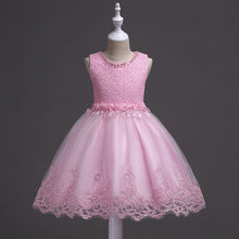 Load image into Gallery viewer, It&#39;s YiiYa Flower Girl Dress Elegant Sleeveless O-neck Kid Party Gowns Wedding Blue White Pink Purple Dresses For Girls 981