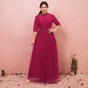 Evening Dresses 2019 Fashion A-line High Neck Natural Ankle-length Zipper T-shirt Party Gown